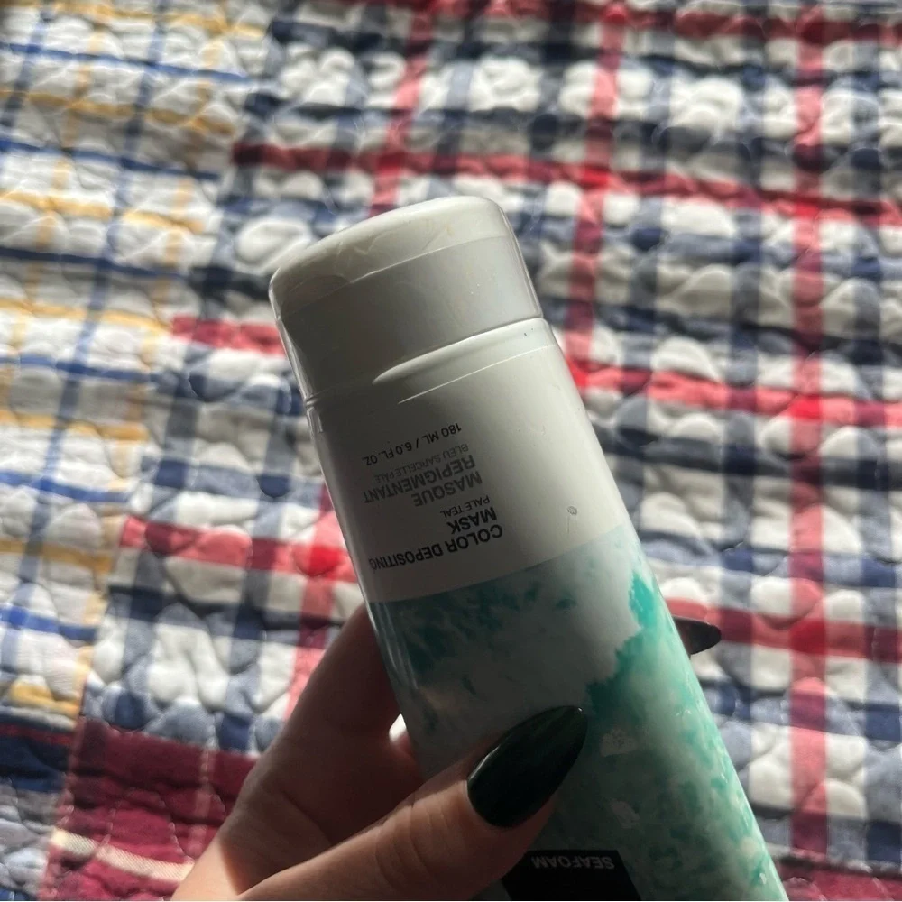 IGK Seafoam Pale Teal Color Depositing Conditioning Hair Mask Full Size 6 Oz NWT